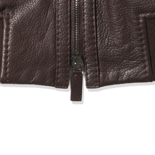 Bomber JK Grain Leather Bordeaux Brown