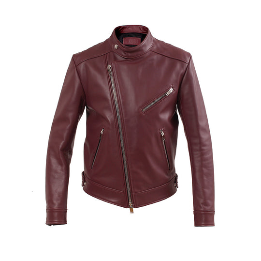 F1 ダブルライダースカウレザー バーガンディ