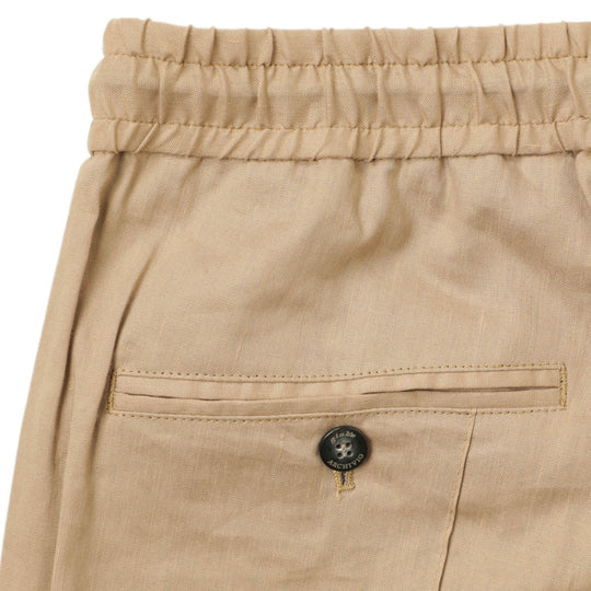 【干場義雅×菅原靴店 コラボ別注モデル】【国内2店舗限定販売】 giabsarchivio ジャブスアルキヴィオ MSH/R2 前後永久クリース リネン混 パンツ A3727 ベージュ