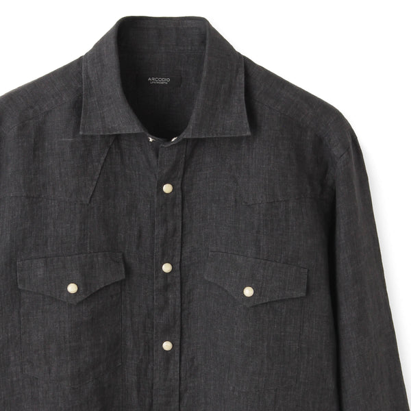 【美品】ARCODIO アルコディオ GINO プルオーバーシャツ M 2枚組 干場 × ARCODIO共同企画】GINO Lino Moderno Collection バイオ