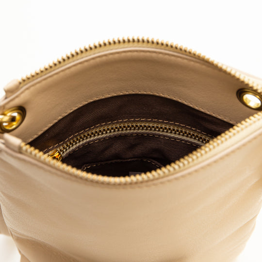 【干場別注】ジップサコッシュ ベージュ