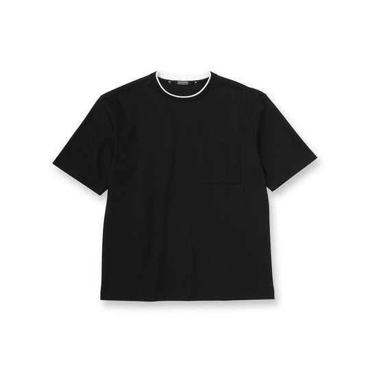 25SS【干場義雅×DRESSTERIOR】ICE CLEAR COTTON レイヤードT ブラック
