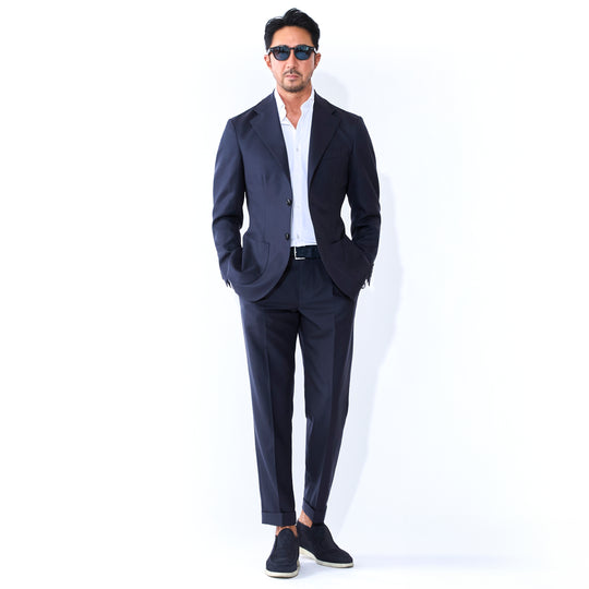 Twill Tailored Jacket 【TECHWOOL®】ウォッシャブルツイル ネイビー