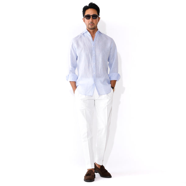GINO フレンチリネン サックスブルー – MINIMAL WARDROBE