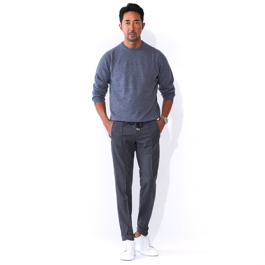 25AW新作【干場義雅×菅原靴店 コラボ別注モデル】 giabsarchivio ジャブスアルキヴィオ MSH/R3 前後永久クリース ウールパンツ GD-A8143 グレー