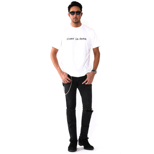 fixer is dead. Print T-shirt ホワイト