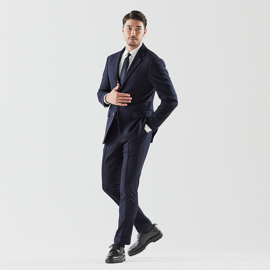 Duplex Wool Jersey シングル2Bノッチド トラベルジャケット コスモネイビー