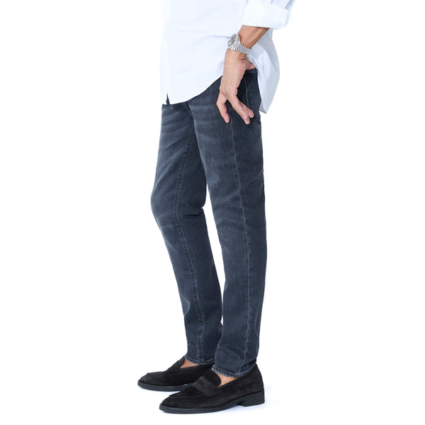 26SS RIBOT コットン ストレッチ スリム デニムパンツ グレー