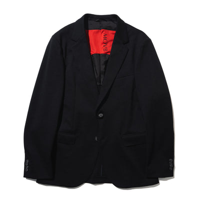 Duplex Wool Jersey シングル2Bノッチド トラベルジャケット ブラック