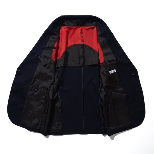 Duplex Wool Jersey シングル2Bノッチド トラベルジャケット コスモネイビー