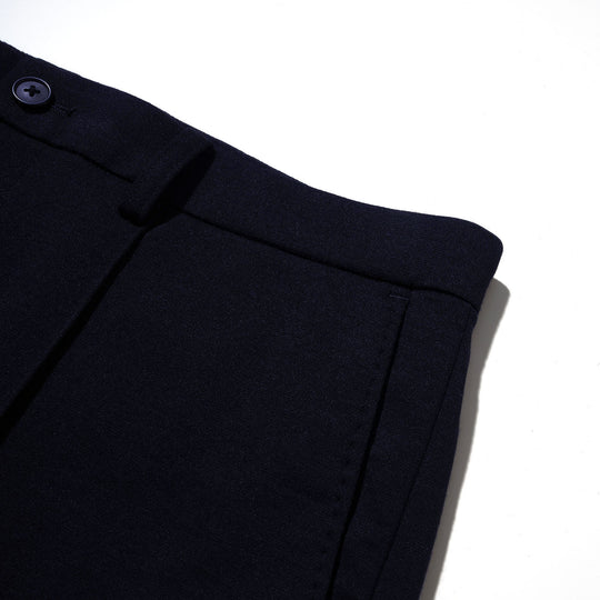 Duplex Wool Jersey スリムテーパード トラベルスラックス コスモネイビー