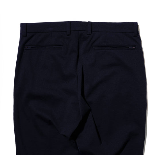 Duplex Wool Jersey スリムテーパード トラベルスラックス コスモネイビー