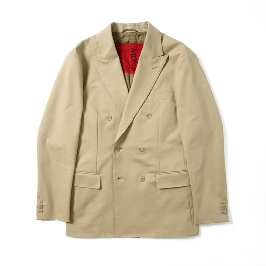 Duplex Cotton Jersey ダブル6Bトラベルジャケット ベージュ