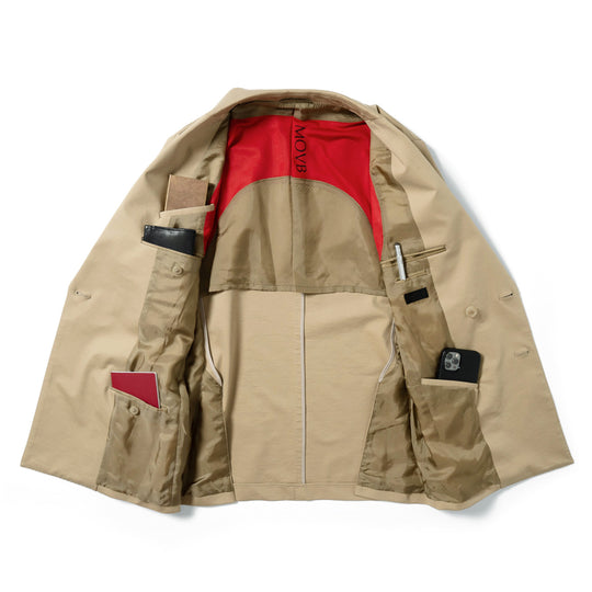 Duplex Cotton Jersey ダブル6Bトラベルジャケット ベージュ