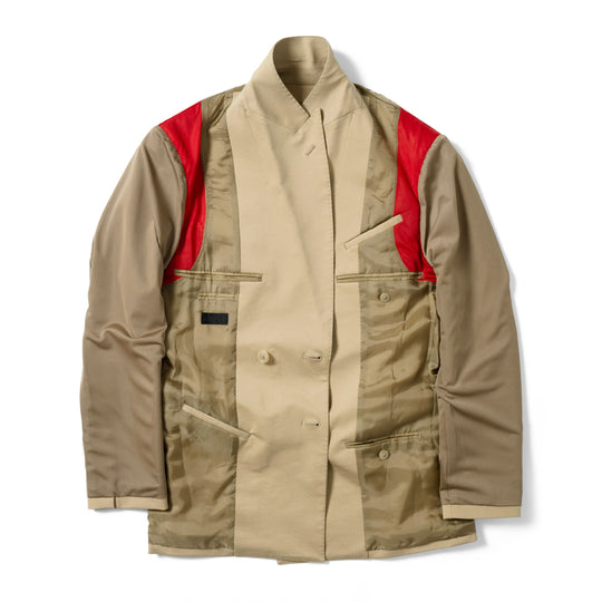 Duplex Cotton Jersey ダブル6Bトラベルジャケット ベージュ