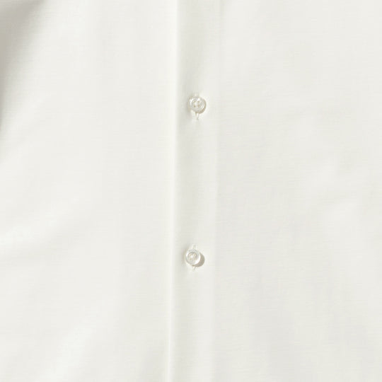 Super Sapphire Cotton Jersey セミワイドカラー テーラードシャツ ホワイト