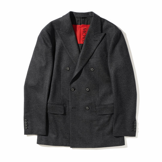 Platinum14.5 Merino  Compressed jersey ダブル6Bクラシックテーラードジャケット グレー
