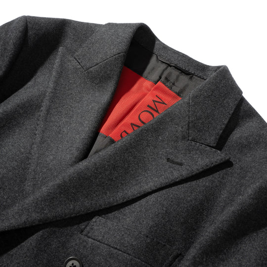 Platinum14.5 Merino  Compressed jersey ダブル6Bクラシックテーラードジャケット グレー