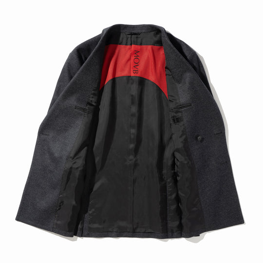 Platinum14.5 Merino  Compressed jersey ダブル6Bクラシックテーラードジャケット グレー