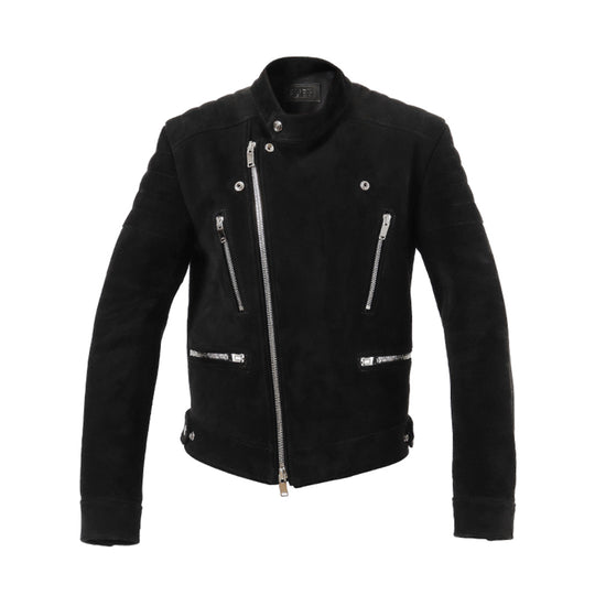 F7 セミダブルライダース カシミヤスエード ブラック