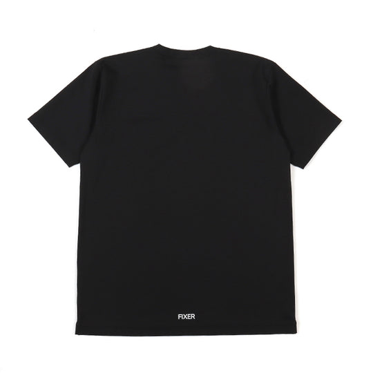 FIXERワンポイントロゴ プリントクルーネックTシャツ ブラック