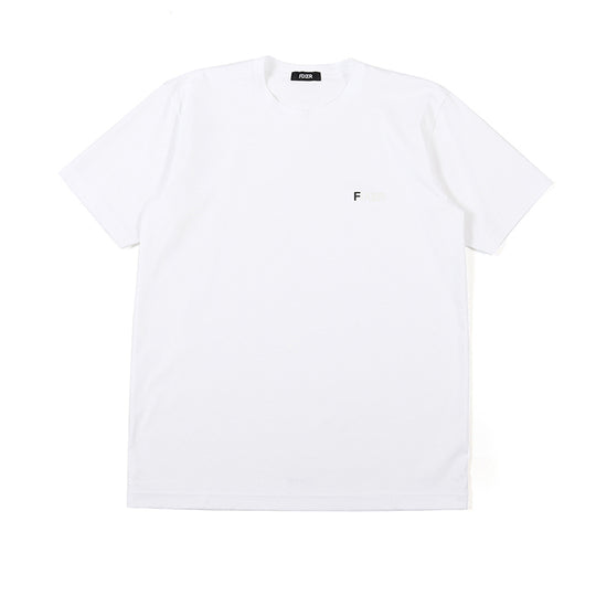 FIXERワンポイントロゴ プリントクルーネックTシャツ ホワイト
