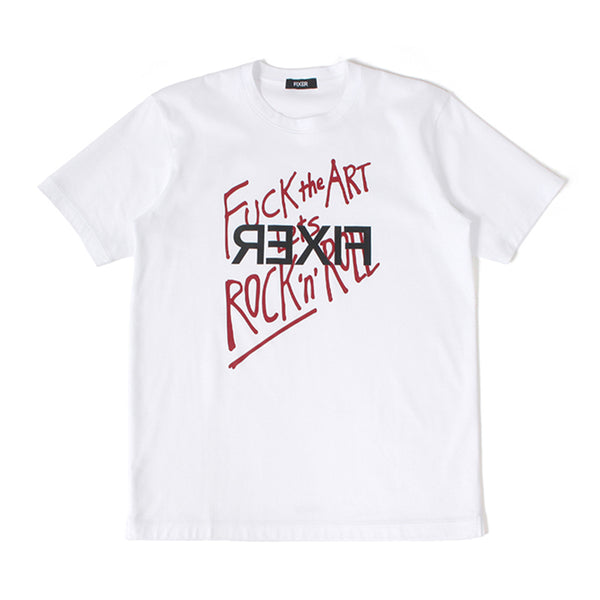 FTS-13 FUCK the ART Reverse Print T-shirt White – MINIMAL WARDROBE