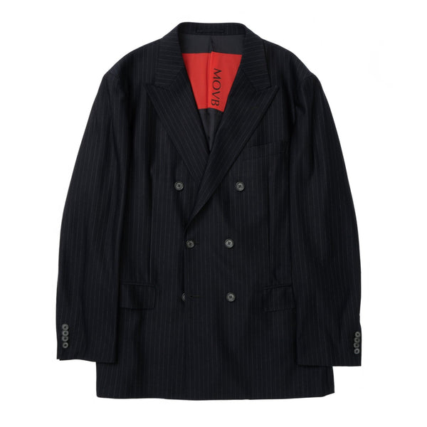 Helix Wool Jersey Banker Stripe ダブル6Bテーラードジャケット