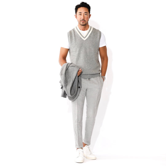 【数量限定受注販売】tradi 天竺ベスト グレー