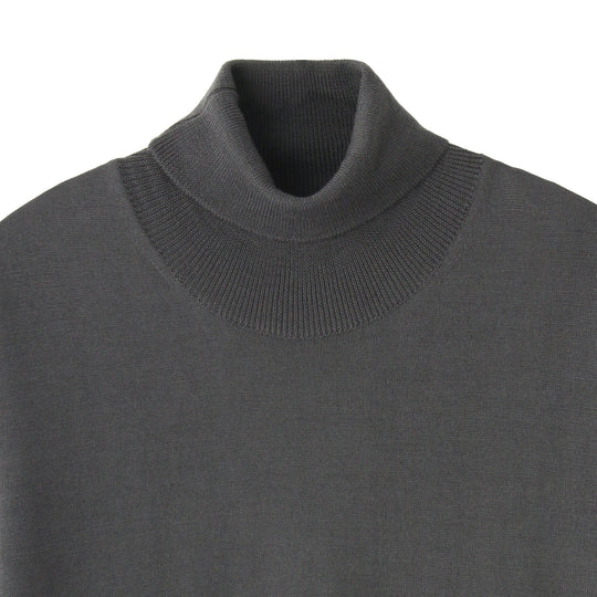 イタリア製メリノウールニット タートルネック 干場別注色 グレー