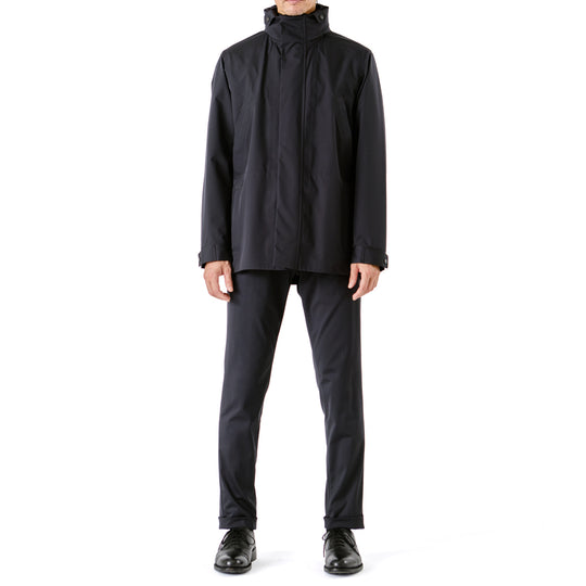 【K-3B EXECUTIVE】アーバンレインシェル スタンドフィールドコート 763_M3L ブラック