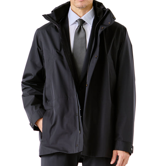 【K-3B EXECUTIVE】アーバンレインシェル スタンドフィールドコート 763_M3L ブラック