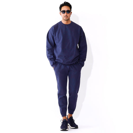 2025SS 【干場別注】LW加工裏毛クルー ネイビー