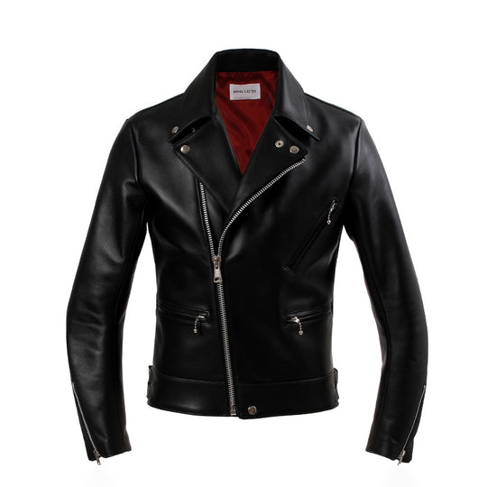 Noah カーフレザー ダブルライダース ブラック