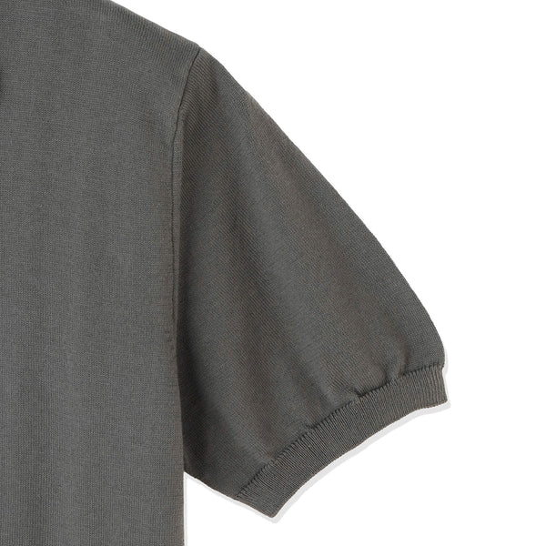 イタリア製コットンニット 半袖ポロ グレー – MINIMAL WARDROBE