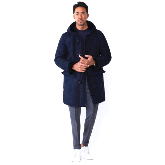 Mouton Duffle Coat Navy