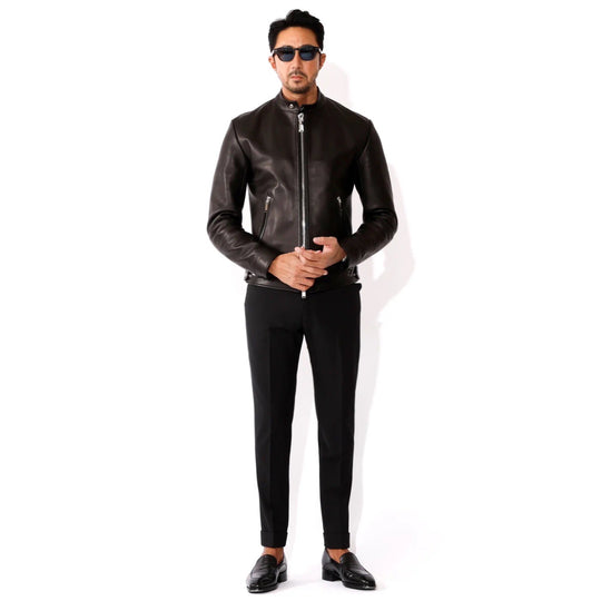 F0 シングルライダース カウレザー ブラック