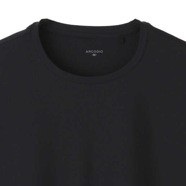 【関税込み】ロゴ入り コットンジャージー ブラックTシャツ 100217382-1?$VS_1500$