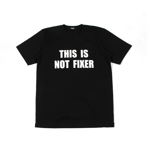 FIXERリバースプリントTシャツオールブラックフィクサー