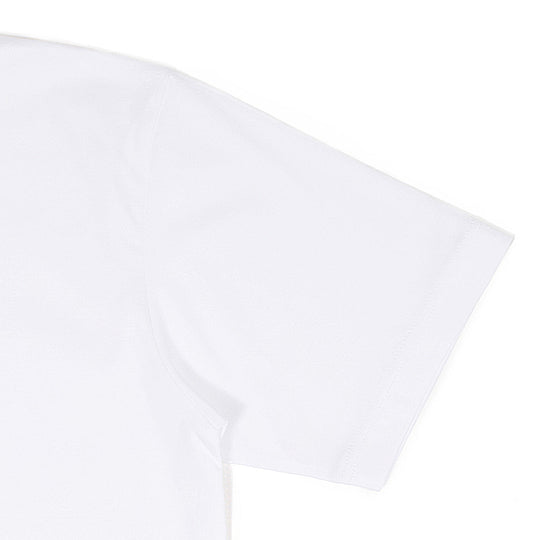 プリントクルーネックTシャツ ホワイト×ブルー