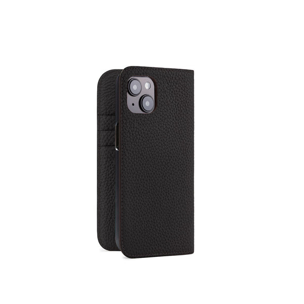 ダイアリーケース(iPhone 15) シュリンクレザー ブラック – MINIMAL