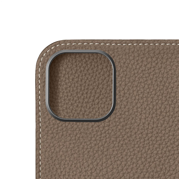 ダイアリーケース シュリンクレザー(iPhone 17) エトープ – MINIMAL