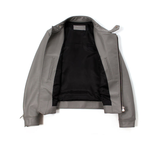 F1 ダブルライダースカウレザー グレー