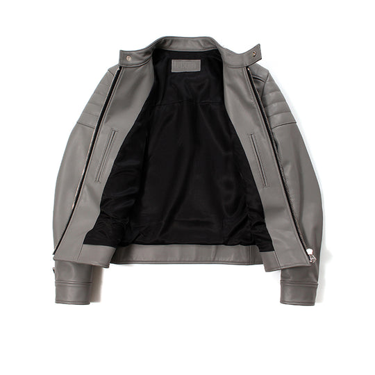 F2 シングルライダース カウレザー グレー