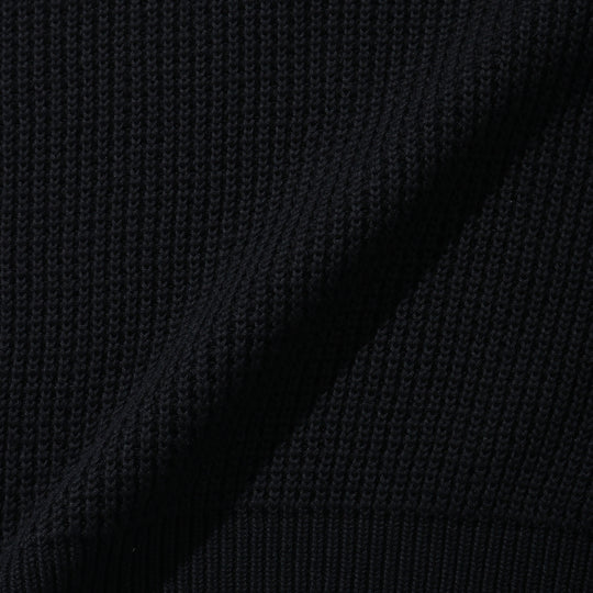 SUVIN PLATINUM ミドルゲージクルーネックニット ブラック