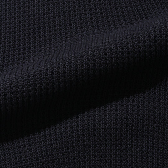 SUVIN PLATINUM ミドルゲージ タートルネックニット ネイビー