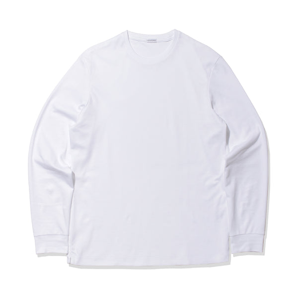 リニューアルモデル】SUVIN PLATINUM テーラード長袖Tシャツ ホワイト