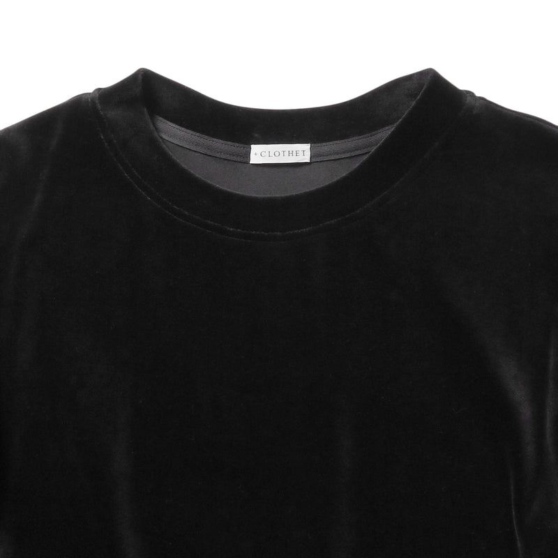 SUVIN PLATINUM<br>ベロアスウェットシャツ ブラック