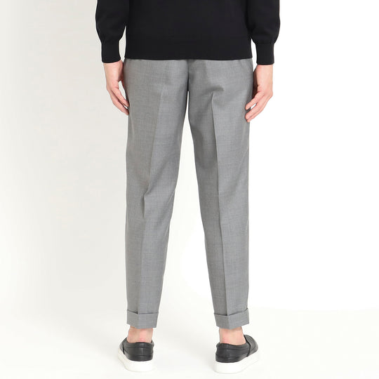 Twill Easy Trousers 【TECHWOOL®】ウォッシャブルツイル ライトグレー