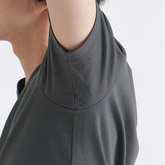 【リニューアルモデル】SUVIN PLATINUM テーラードVネックTシャツ アスファルト